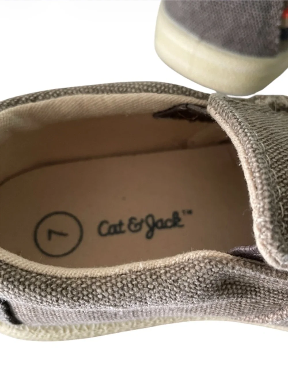 Cat & Jack Toddler Boys Canvas Slip-On Shoes in Taupe